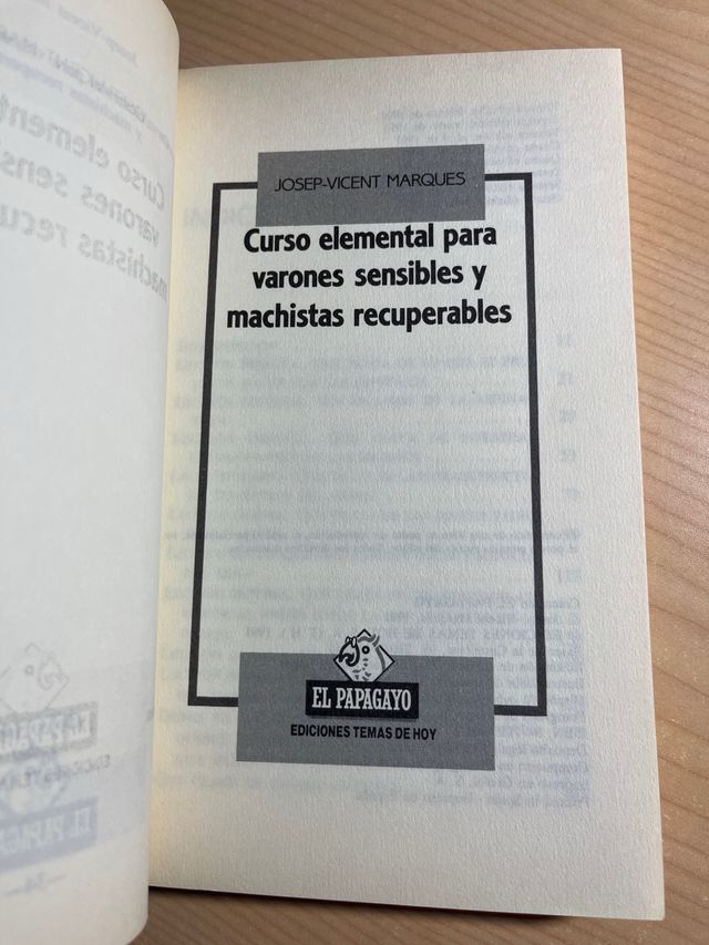 Curso elemental para varones sensibles y machistas