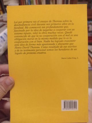 Thoreau: Sobre el deber de la desobediencia civil