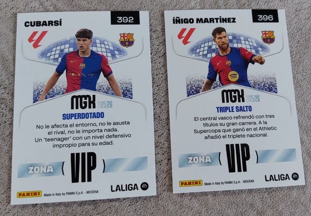 Cartas MGK Zona VIP FC Barcelona 2025/26