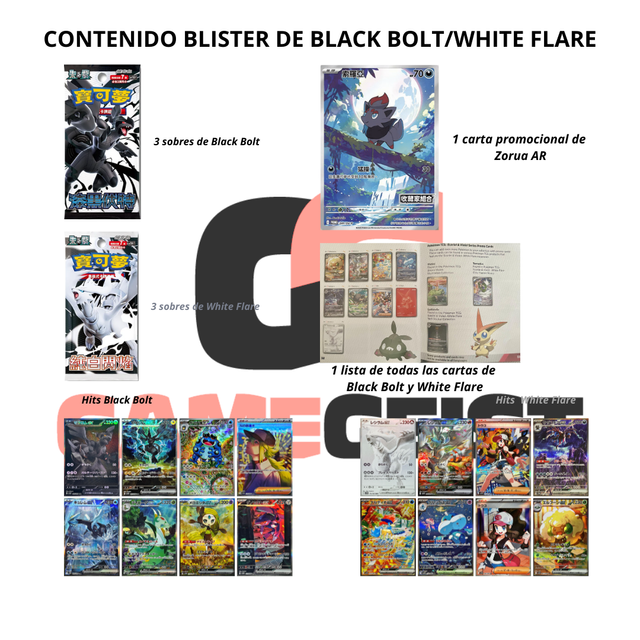 Blíster Black Bolt y White Flare (Chino Trad)