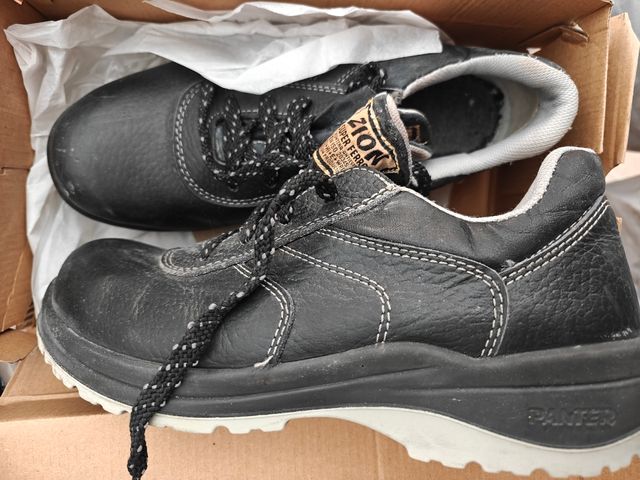 Zion Zapato de Trabajo Negro Punta Reforzada