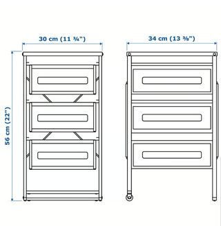 Cajonera Metálica Blanca