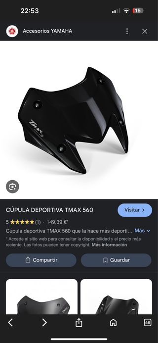 Cúpula Deportiva Yamaha TMAX 560
