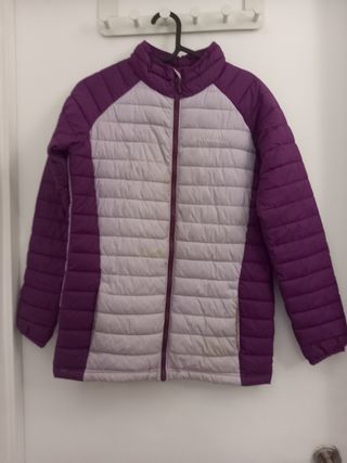 Abrigo niña Columbia morado y gris