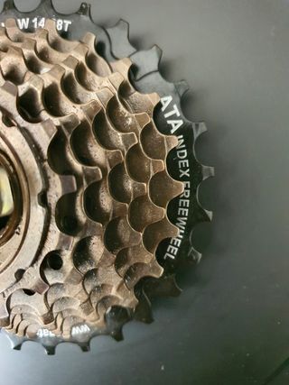 Rueda trasera bicicleta eléctrica.
