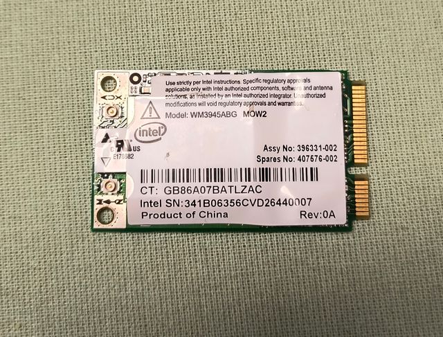 Scheda Wi-Fi Intel WM3945ABG MOW2