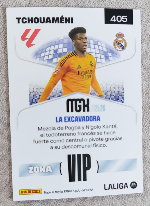 Carta Zona VIP MGK Tchouaméni 2025/26 Panini