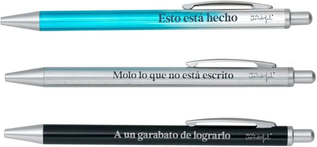 Estuche Mr. Wonderful con 3 bolígrafos