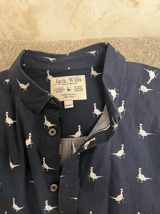 Camisa Jack Wills niño azul con estampado talla 10