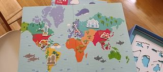 Mapa del Mundo con Imanes Educativo