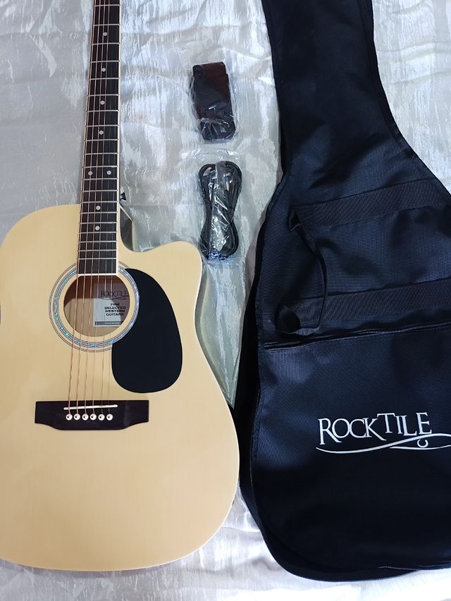 Guitarra Eléctrica Acústica Rocktile+Funda,Correa.