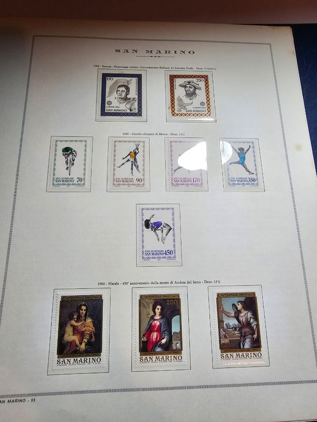 Album Francobolli San Marino 1980-1992 MNH