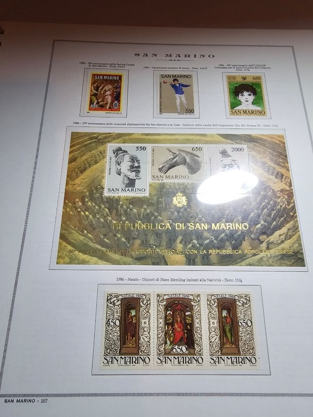 Album Francobolli San Marino 1980-1992 MNH