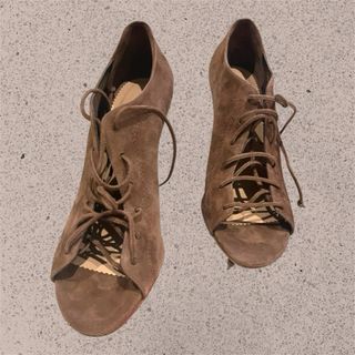 Carolina Herrera lujo – sandalias de tacón marrón