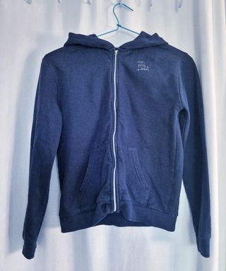 Sudadera azul marino con cremallera