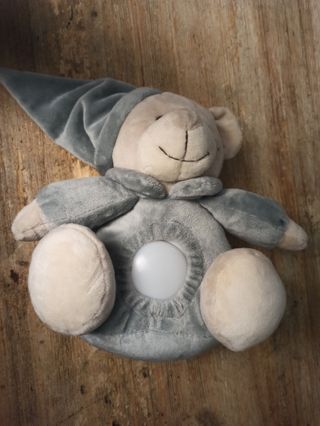 Peluche Orsetto con lampada grigio/azzurro