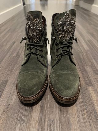 Botines Alma en Pena verde militar
