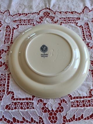 Piatto BWM 1880 con mele e uccelli