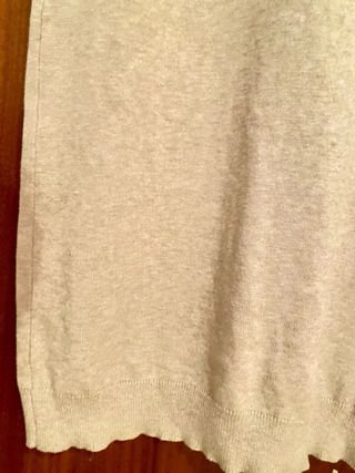 Vestido largo punto beige