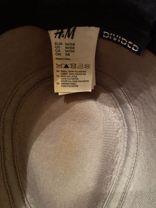 Sombrero gris tela H&M- 58/M