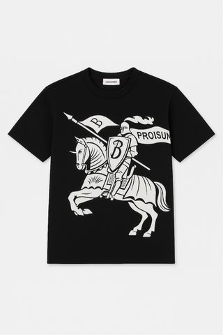Camiseta Burberry Estilo Caballero Unisex Negra
