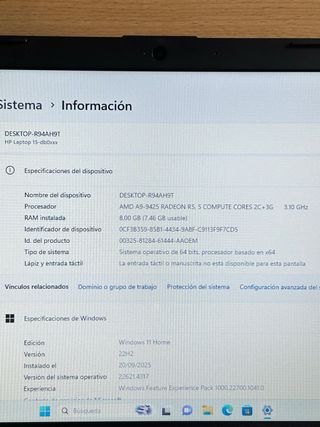 Computer portatile HP 15 SSD AMD A9/8 GB/256 GB