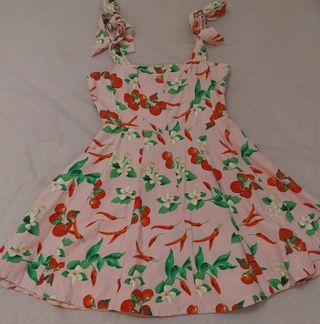 Vestido Zara Corto Estampado Pimientos