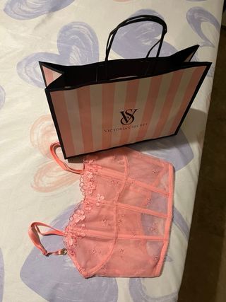 Corsé Victoria Secret Rosa Talla S