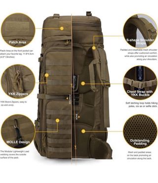 Mochila Mardingtop 75L Táctica Verde Oliva