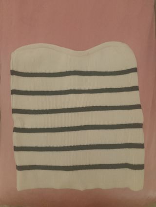 Top Subdued rayas gris y blanco