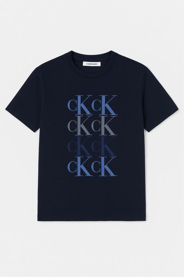 Camiseta Calvin Klein Jeans Logo CK Azul Marino