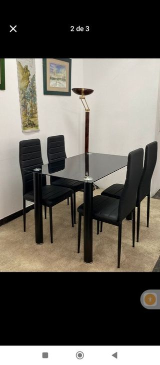 MESAS CRISTAL CON SILLAS NUEVAS