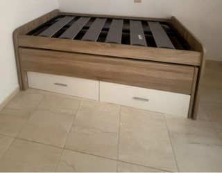 Cama nido con cajones de madera