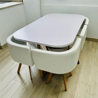 Conjunto Mesa Comedor & 6 Sillas Estilo Nordico