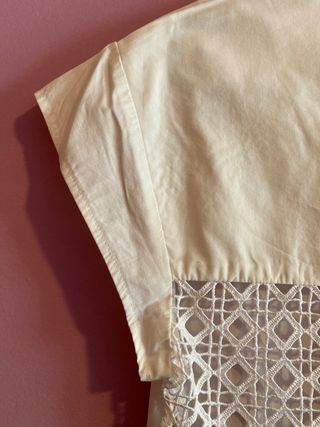 Top Zara Rejilla Blanco 