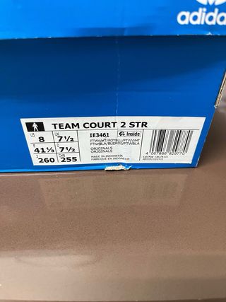 Adidas Team Court 2 Zapatillas Blancas y Azules