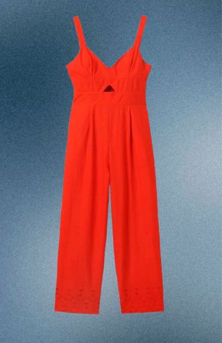 Mono rojo tirante bordado