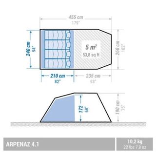 Tienda de campaña Arpenaz 4.1 Decathlon