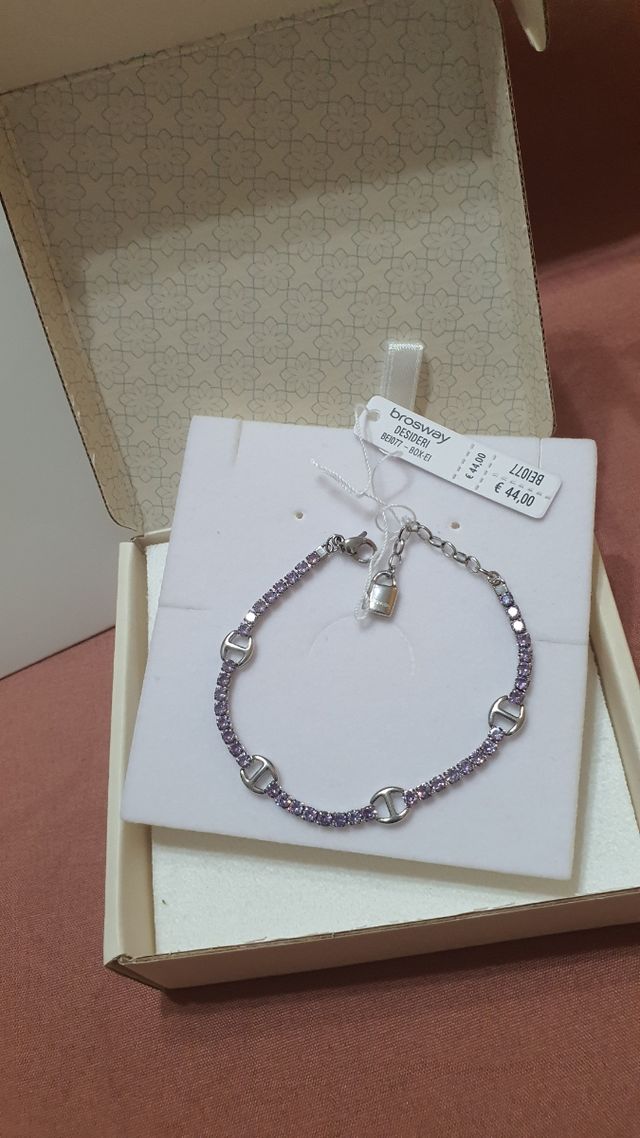 Bracciale Brosway con zirconi viola
