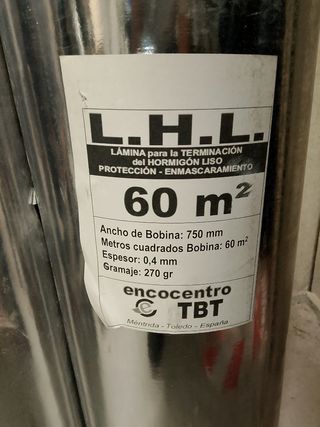 2 Rollos Lámina Acabado Hormigón Liso