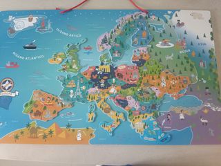 Mapa didáctico Europa con imanes