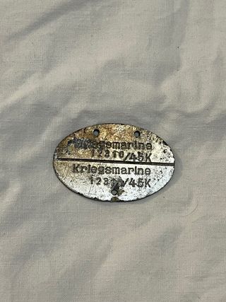 Targhetta identificazione Kriegsmarine