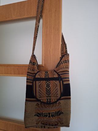 Bolso Étnico Marrón y Multicolor