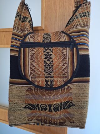 Bolso Étnico Marrón y Multicolor