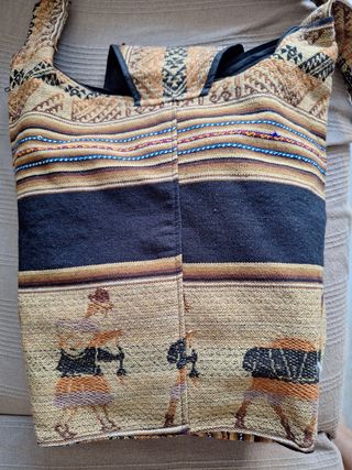 Bolso Étnico Marrón y Multicolor