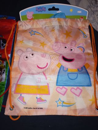 ( NUEVO ) Sacos guardería Paw Patrol y Peppa Pig