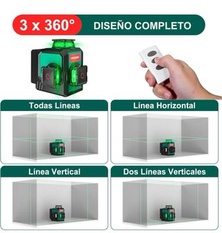 Nivel Láser Hychika 360° 12 Líneas TQ1208A