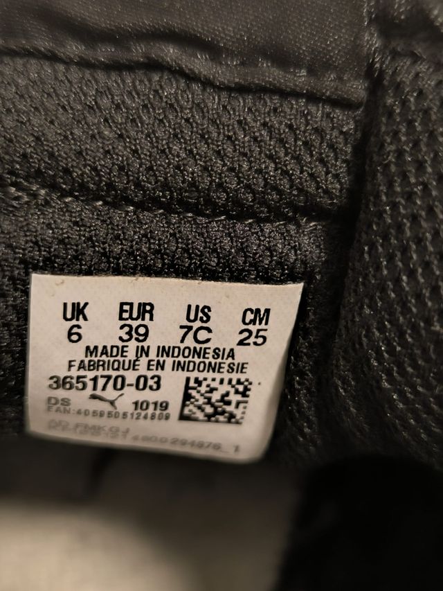 Zapatillas Puma Negras