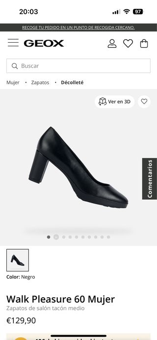 Zapatos Geox Negros Mujer