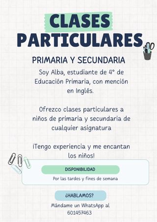 Clases particulares Primaria y Secundaria